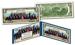 2017 WORLD LEADERS G20 Summit Official Legal Tender U.S. $2 Bill Banknote - Picture 1 of 1