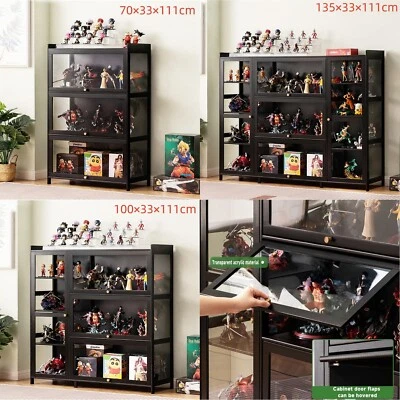 Acrylic Display Cabinet Black Tall Cabinet Display Collector Cabinet for Living Room - Image 1 of 4