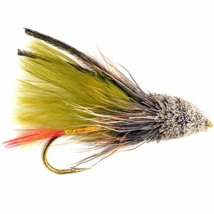 Olive Marabou Muddler Minnow Classic Streamer Fly Fishing Fly - Hook Size 4 - Picture 1 of 1