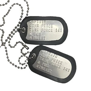 DogTag Piastrine Militari Inox con incisione JOHN PRICE Call Of Duty COD Dogtags - Foto 1 di 7