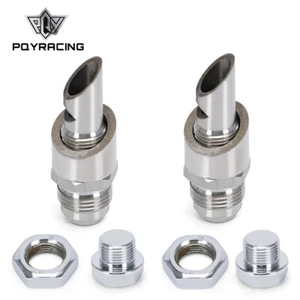 2X Universal SS Exhaust Vacuum Scavenger Crank Case Vent CCV Kit Catch Can Vent - Picture 1 of 12