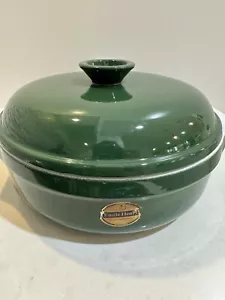 Emile Henry Dutch Oven Casserole Dish W Lid #84.30 Green /White Made In France - Picture 1 of 13
