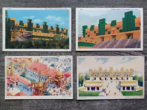 4 Century of Progress International Expo Postcards MAYA TEMPLE, ORIENTAL VILLAGE - Picture 1 of 6