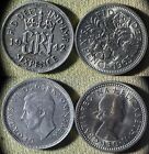 Great Britain:2 Coins  6 P 1942 AU Toning  6 P 1963 BU #852#903  IR5458