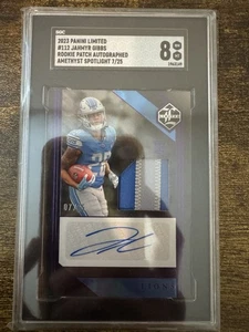 2023 Panini Limited #112 Jahmyr Gibbs Rookie Spotlight Patch Auto /25 Loins - Picture 1 of 1