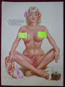 Vintage Originale Alberto Vargas Sexy Girl Rivista Pin-Up Art ~ Navi da Crociera - Foto 1 di 1