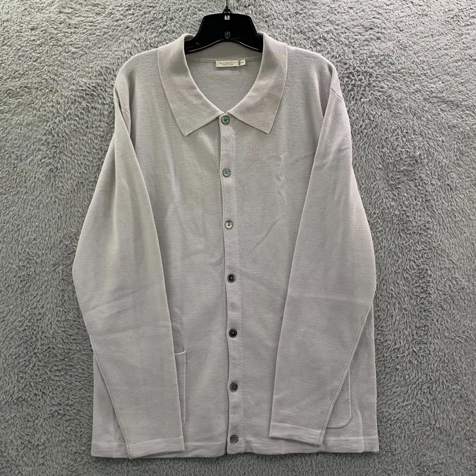 Suéter SuitSupply Para Hombre Talla XXL Lana Merino Cierre de Botones Gris Traje Suministro Foto 1 de 4