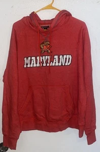 90s Y2K Champion College Hoodie Maryland Sweatshirt Pullover University Large - Bild 1 von 8
