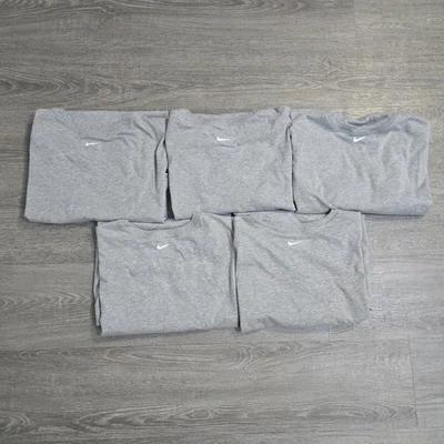 Lote x5 Nike Camiseta Corte Atlético Camisetas Manga Corta Centro Swoosh Gris Para Hombres Talla XL Foto 1 de 4