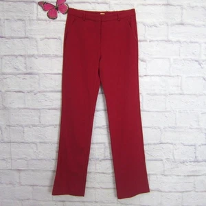 Pantalones de cigarrillo rojos Adam Lippes talla 4 viscosa/lana/spandex hechos en EE. UU. - Imagen 1 de 10