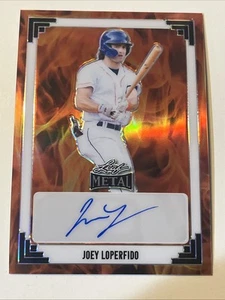 2024 Leaf Metal On Fire Joey Loperfido 1/1 Auto RC Toronto Blue Jays - Picture 1 of 2