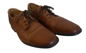 Clarks Collection Men’s Size 9.5 M Brown Leather Oxfords Dress Shoes 15770 - Picture 1 of 12