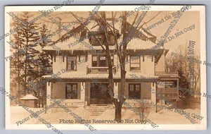 Antike RPPC Schneebedecktes Haus Rhode Island Echt Foto Postkarte - Bild 1 von 14
