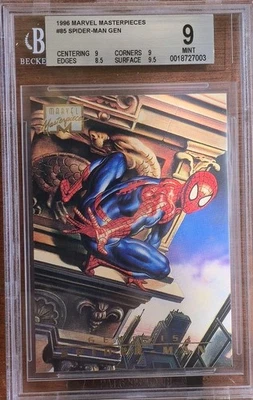 1996 Marvel Masterpieces Genesis Spiderman BGS 9 Boris Vallejo Art #85 MINT 9989 - Image 1 of 4