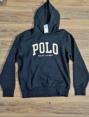 Polo Ralph Lauren RL Polar Poni Gráfico Pullover Sudadera con Capucha Para Hombres MEDIANO M Negro NUEVO Foto 1 de 4