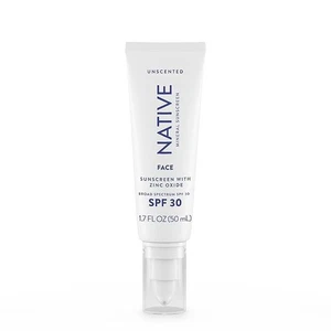Protezione solare minerale nativa senza profumo con ossido di zinco SPF 30 - 1,7 oz - Foto 1 di 4
