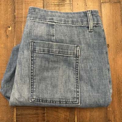 Frank & Eileen Jameson Jogger Para Mujer 6 W32xL26 Tobillo Azul Bolsillos Bigotes Foto 1 de 4