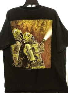 Vintage Blackbird Firefighter T-Shirt Front Back Graphics XL (46-48) USA Hanes 90’s - Bild 1 von 8