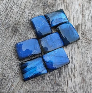 Natural Labradorite Rectangle Shape Gemstone AAA Quality Cabochon 5x7mm-12x16mm - Picture 1 of 10