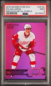 2015-16 UD Employee Exclusive Dylan Larkin Rookie UD-DL Purple PMG RC /150 PSA 9 - Picture 1 of 2