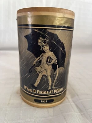 Vintage Commemorative Morton Salt Container “When it Rains it Pours” 1921 Sealed - Image 1 of 4