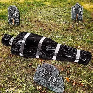 Decoraciones de Halloween Accesorios Víctimas Muertas Aterrador Falso Cadáver en Bolsa Accesorios al aire libre - Imagen 1 de 7
