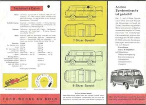 Page Ford FK 1000 / 1250 7 & 8 Sitzer Spezial 1953 - Picture 1 of 1