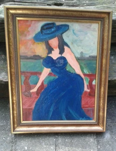 Expressionist "OLEG LENOV", tolles Ölbild auf Holz sig. - 42,5x53,5cm mit Rahmen - Bild 1 von 7