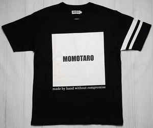 Momotaro $90 NWT Momotaro Black White Cotton Box Logo T-Shirt 07-135 XXL - Picture 1 of 6