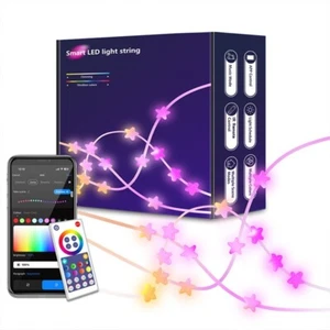 Tuya Catena di Stelle Luminose a LED Smart WiFi e Bluetooth con Telecomando - Imagen 1 de 19