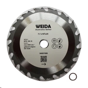 185mm Wood Circular Saw Blade Cutting Disc 7-1/4” 16T Bore 20/16mm 2.2mm Kerf - Picture 1 of 6