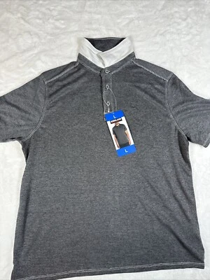 Kirkland Signature Men's Performance Polo Shirt Gray Size L - Image 1 of 4