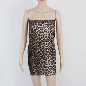 Miso Womens Size 10 Brown Animal Print Mini Short Dress - Picture 1 of 3