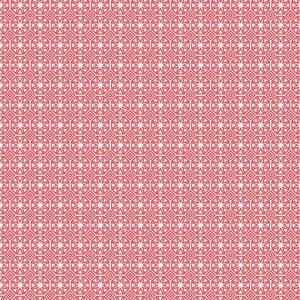 PVC TABLE CLOTH GEO STAR PINK GEOMETRIC TILE PRINT CORAL SALMON WHITE WIPE ABLE - Picture 1 of 1