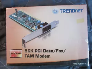 TRENDnet TFM-PCIV92A 56K PCI Data/Fax/TAM Modem NEW - Picture 1 of 13