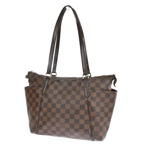 LOUIS VUITTON Logo Totally PM Shoulder Bag Damier Leather Brown N41282 62HB520