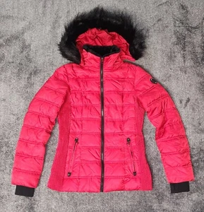 Nautica Women Water Resistant Detachable Hood Red Winter Puffer Jacket Size XS - Picture 1 of 9