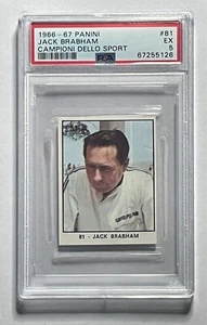 1966-67 Panini Campioni Dello Sport Jack Brabham PSA 5 Rookie Card RC - Foto 1 di 2