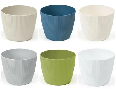 Blumentopf Übertopf Rund Pflanztopf 6 Farben 7 Größen Neuheit sehr DEKORATIV SET - Bild 1 von 4