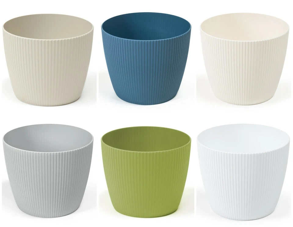 Blumentopf Übertopf Rund Pflanztopf 6 Farben 7 Größen Neuheit sehr DEKORATIV SET - Bild 1 von 4