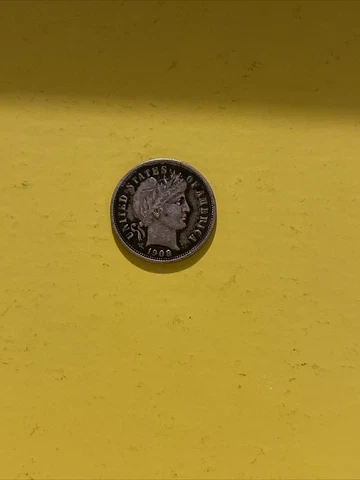 1908-D Barber Dime - Fine - Strong LIBERTY - Toned Cover