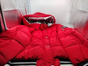 Bebe Red Puffer Jacket Size Xl - Picture 1 of 8