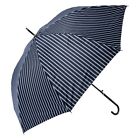 Clayre & Eef Damen Stockschirm Regenschirm schwarz gestreift Schirm 56257