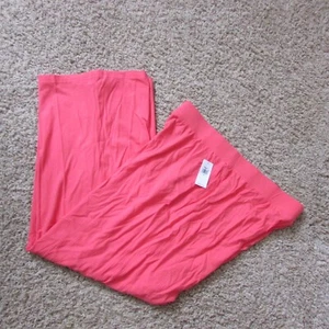NWT Old Navy Coral Medium Pull On Ribbed Knit Lounge comfort Elastic Waist Pants - Picture 1 of 2
