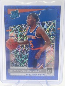 2020-21  Immanuel Quickley Rated Rookie Optic Blue Velocity #175 New York Knicks