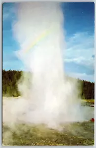 Postcard Wyoming Yellowstone National Park WY Plume Geyser Upper Geyser Basin - Picture 1 of 2