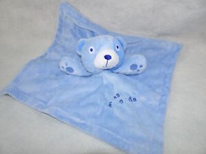 Early Days Primark Best Friends Bear Blue  Baby Comforter Soft Toy Blanket Lovey