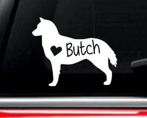 Siberian Husky Dog car decal with custom name - Picture 1 of 1