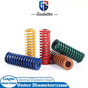 Compressed Spring/Heavy Load Duty Compression Die Spring/Size (OD x ID)12mmx6mm - Picture 1 of 9