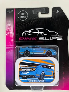 2023 ForD Blue Mustang GT Pink Slips 1:64 With Tin CARRING CASE 2024 Majorette - Picture 1 of 1